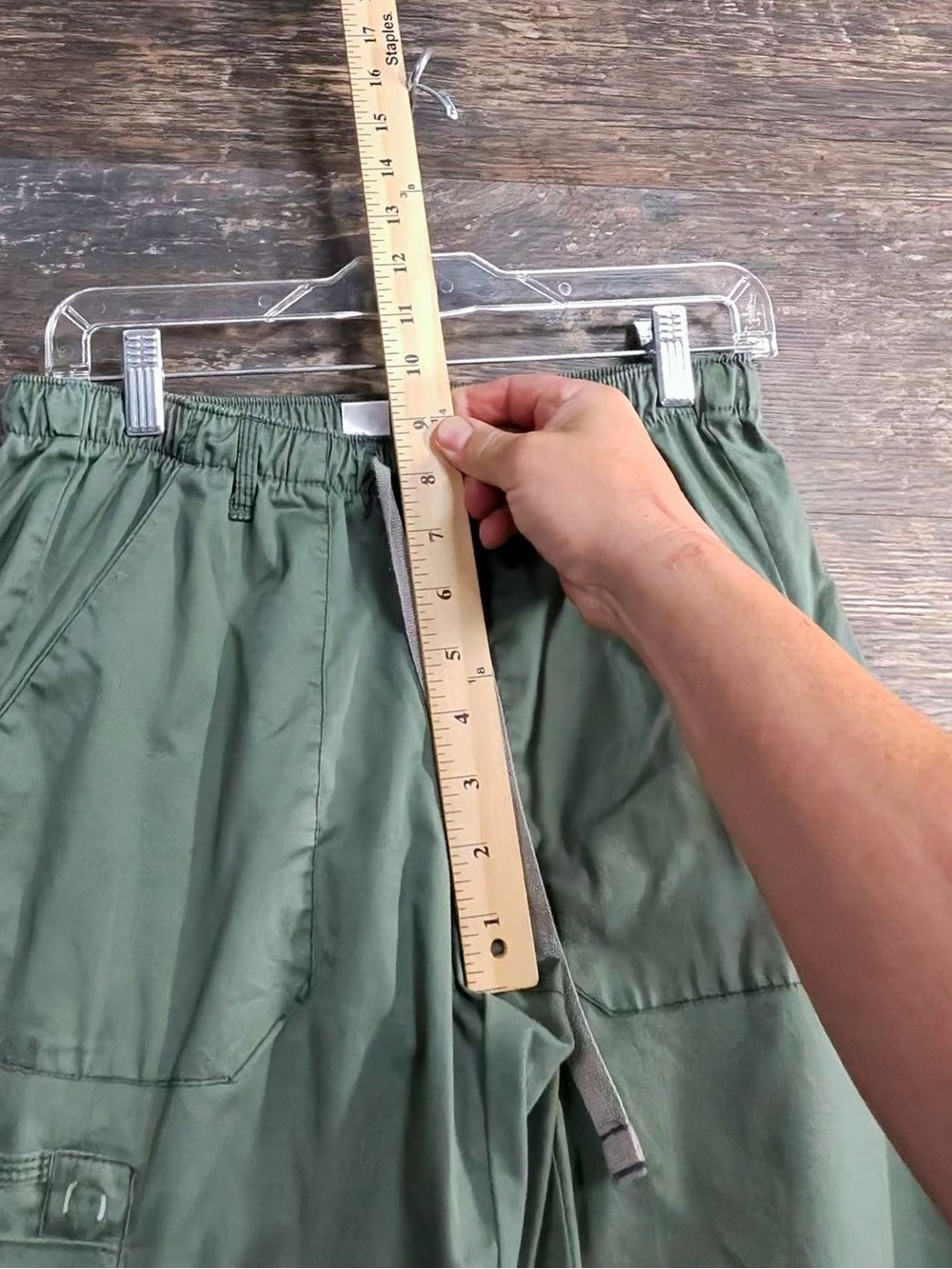 WonderWink Olive Green Cargo Scrub Pants with Drawstring - Picture 8 of 8